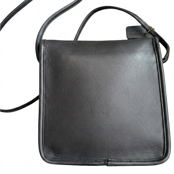Vintage Coach Black Leather Crossbody Shoulder Bag 9620 - Picture 2 of 4